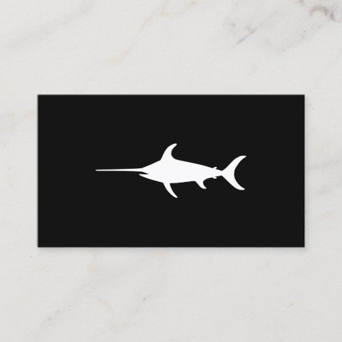 White Swordfish Business Card Template