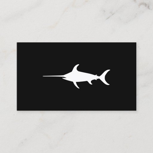 Customizable White Swordfish Business Card Template