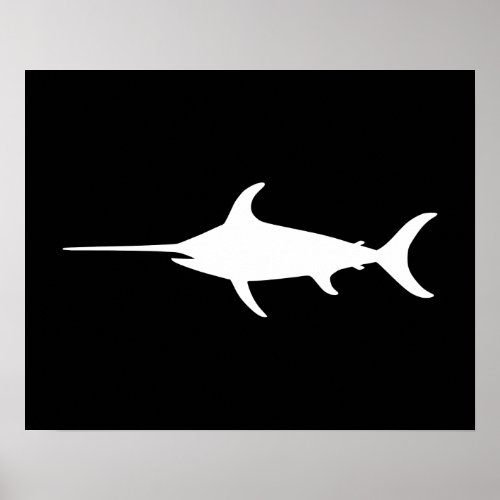 White Swordfish Poster