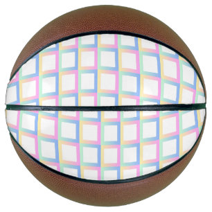 White Symmetric Checkered Gradient Pattern Frames Basketball