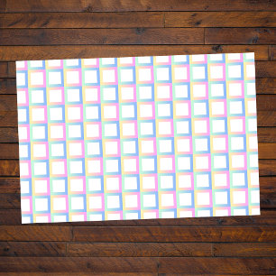 White Symmetric Checkered Gradient Pattern Frames Doormat