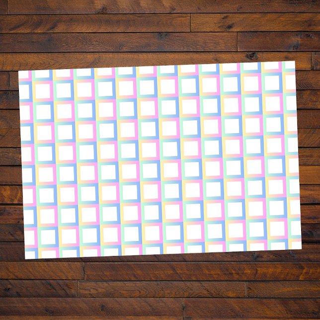 White Symmetric Checkered Gradient Pattern Frames Doormat (Creator Uploaded)