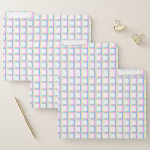 White Symmetric Checkered Gradient Pattern Frames File Folder