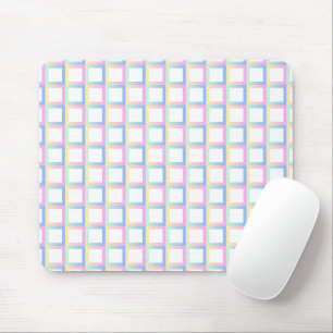 White Symmetric Checkered Gradient Pattern Frames Mouse Pad