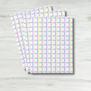 White Symmetric Checkered Gradient Pattern Frames Pocket Folder