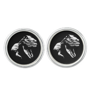 White T Rex Cufflinks
