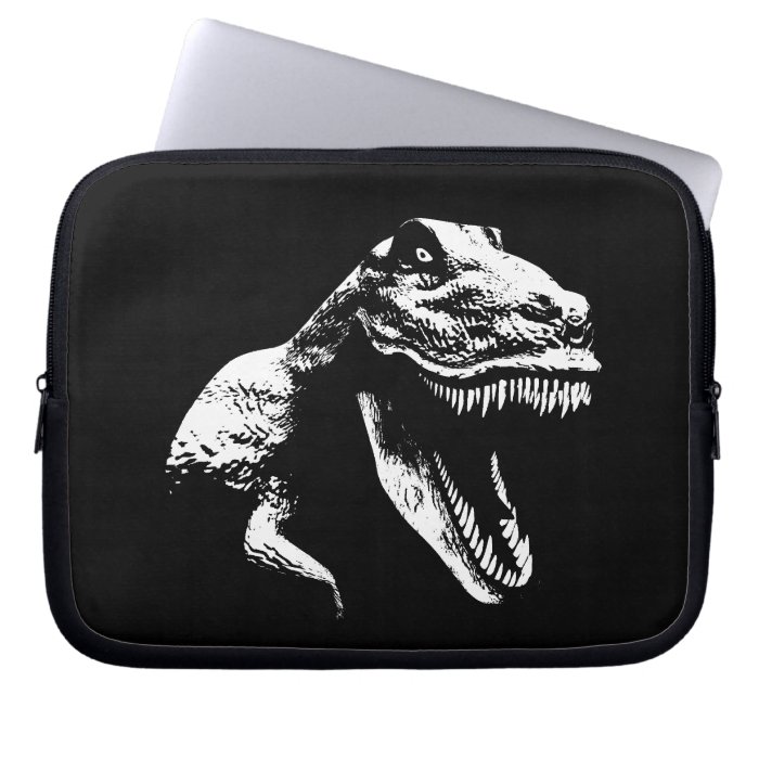 White T Rex Laptop Computer Sleeve