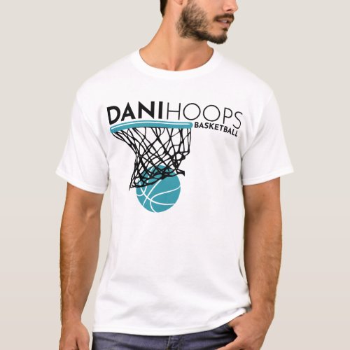 White T_Shirt _ Dani Hoops Basketball