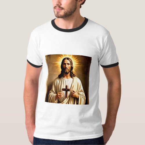 White T_shirt of Christmas Day God image deaign