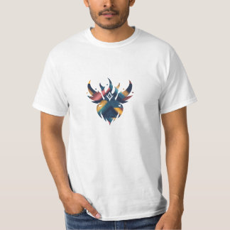 White T-shirt with an abstract artistic design