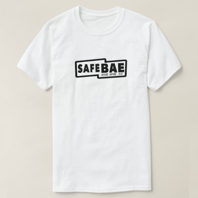 White t-shirt with black logo (Design Front)