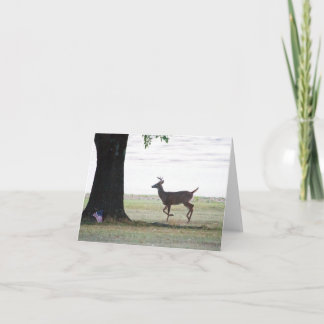 White tail and Flag Card