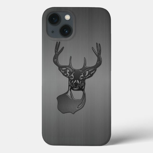 White Tail Buck Deer - Brushed Gun Metal Case-Mate iPhone Case (Back)