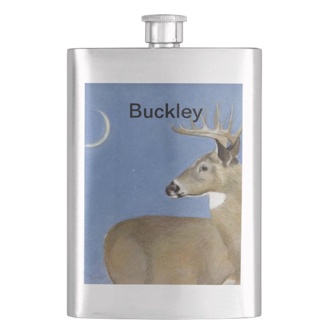 White Tail Buck Flask (Front)