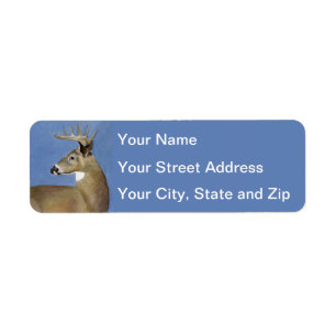 White Tail Buck Label