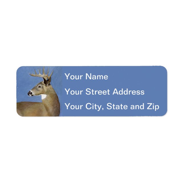 White Tail Buck Label (Front)