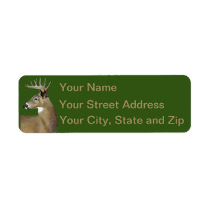 White Tail Buck Label