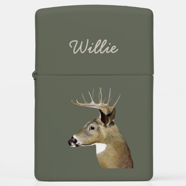 White Tail Buck Zippo Lighter (Front)