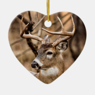 White Tail Deer Buck Ceramic Ornament