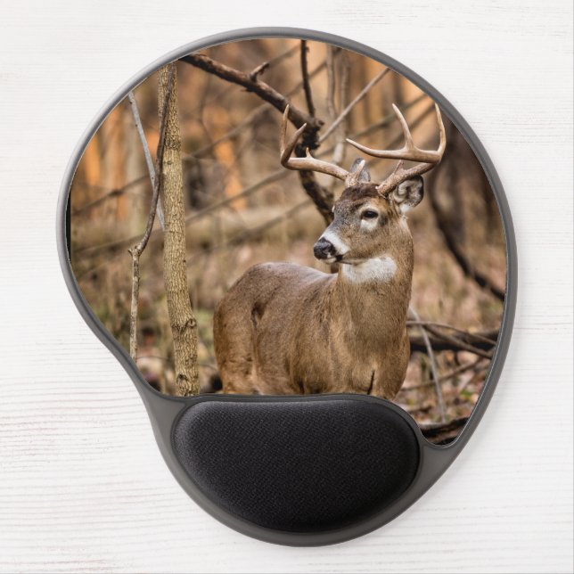 White Tail Deer Buck Gel Mouse Pad (Front)