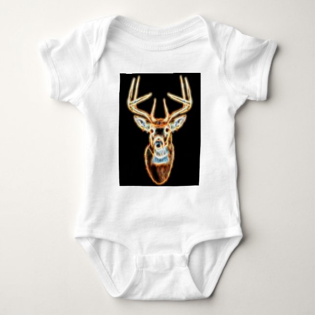 White tail Deer Head Energy Spirit Baby Bodysuit (Front)