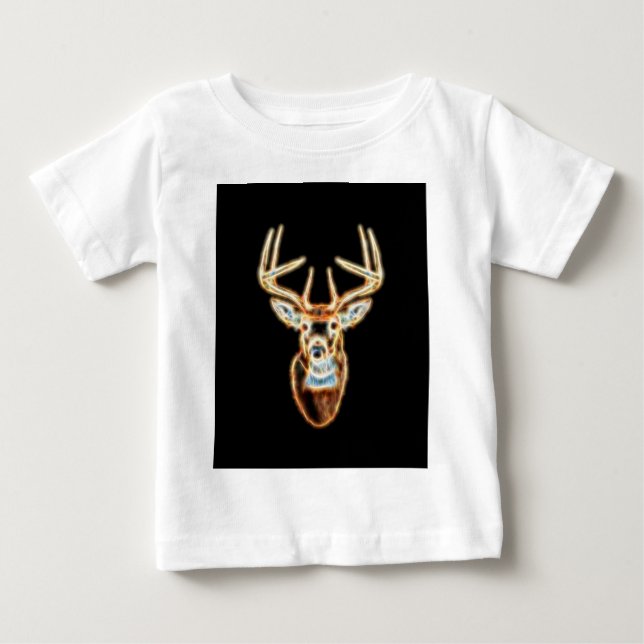 White tail Deer Head Energy Spirit Baby T-Shirt (Front)