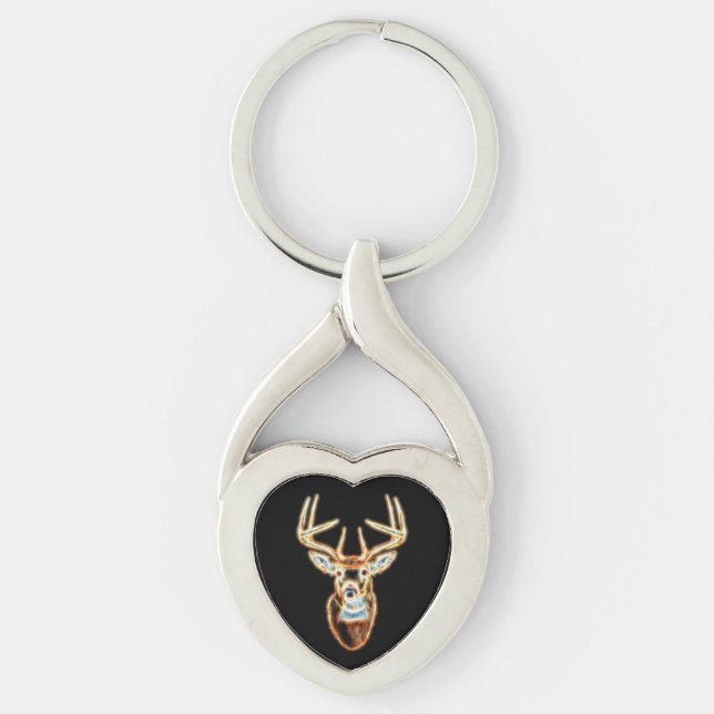 White tail Deer Head Energy Spirit Keychain (Front)