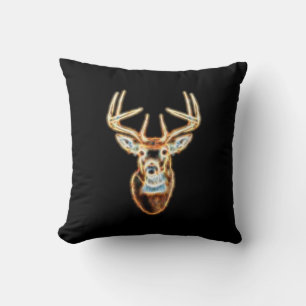 White tail Deer Head Energy Spirit Throw Pillow