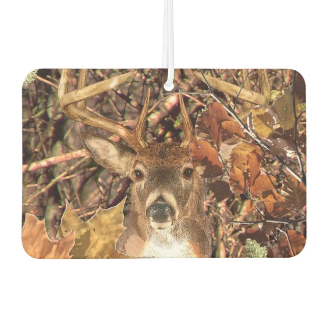 White Tail Deer Head Fall Energy Spirited on a Air Freshener (Front)