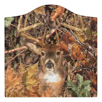 White Tail Deer Head Fall Energy Spirited On A Door Sign by TigerDen at Zazzle