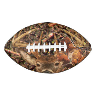 White Tail Deer Head Fall Energy Spirited on a Football