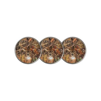 White Tail Deer Head Fall Energy Spirited On A Golf Ball Marker by TigerDen at Zazzle