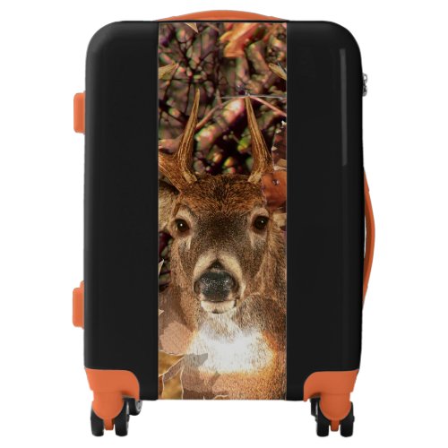 White Tail Deer Head Fall Energy Spirited on a Luggage
