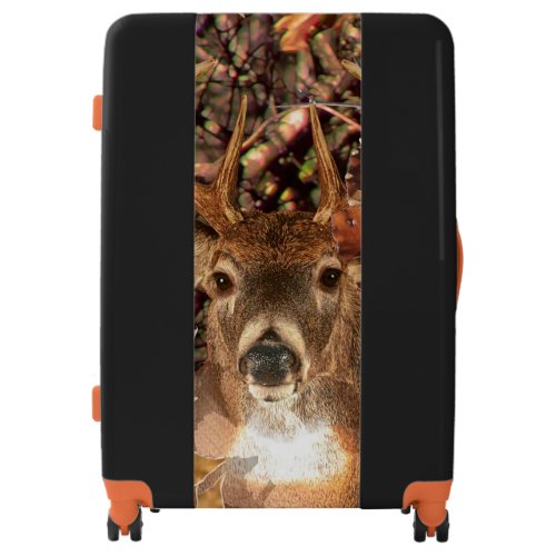 White Tail Deer Head Fall Energy Spirited on a Luggage