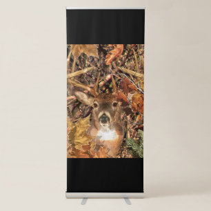 White Tail Deer Head Fall Energy Spirited on a Retractable Banner