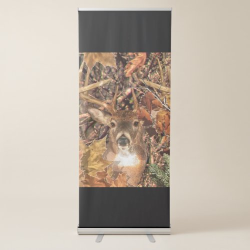 White Tail Deer Head Fall Energy Spirited on a Retractable Banner