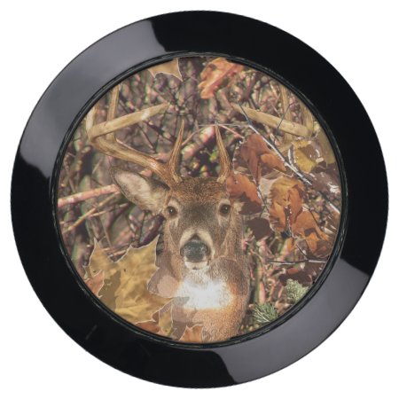 White Tail Deer Head Fall Energy Spirited On A Usb Charging Station