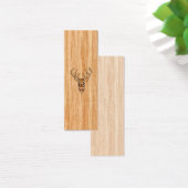 White Tail Deer Head Wood Grain Background (Desk)