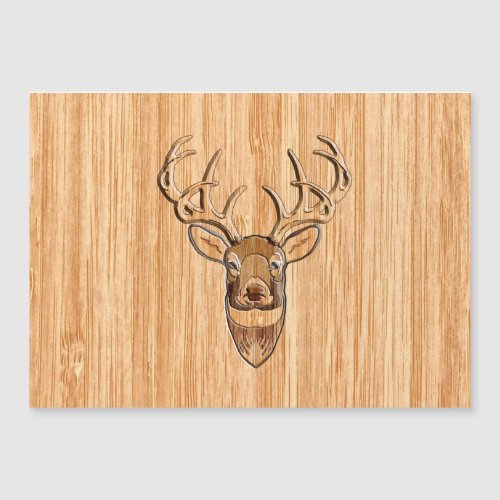 White Tail Deer Head Wood Grain Style Display