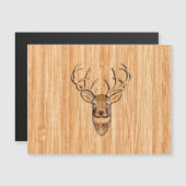 White Tail Deer Head Wood Grain Style Display (Front/Back)