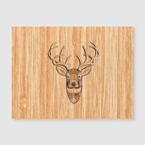 White Tail Deer Head Wood Grain Style Display