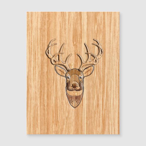 White Tail Deer Head Wood Grain Style Display