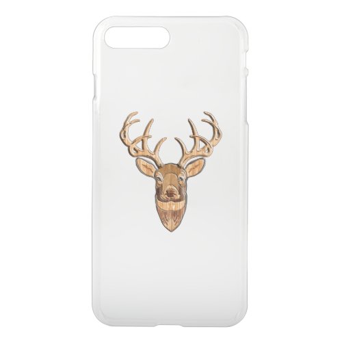 White Tail Deer Head Wood Style iPhone 8 Plus7 Plus Case