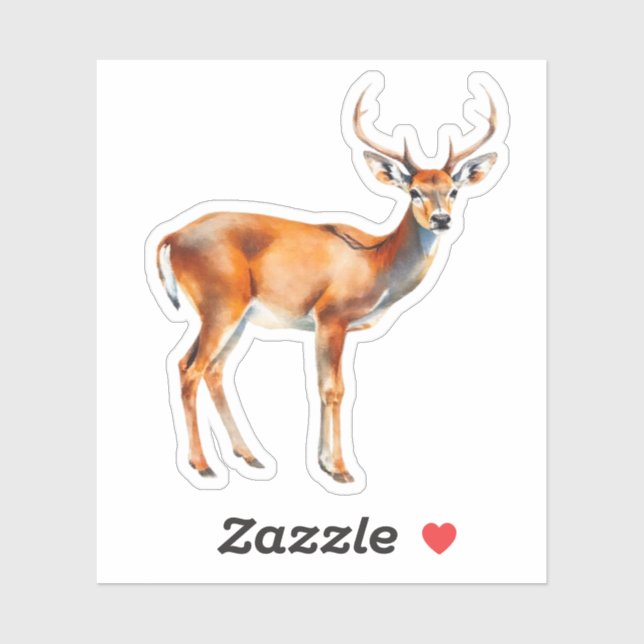 White Tail Deer Sticker (Sheet)