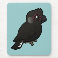 Birdorable White-tailed Black Cockatoo Mousepad