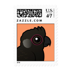 Birdorable White-tailed Black Cockatoo Small Stamp 1.8