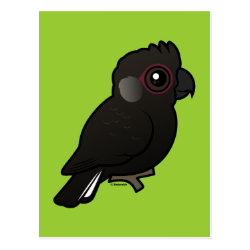 Birdorable White-tailed Black Cockatoo Postcard
