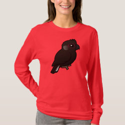 Birdorable White-tailed Black Cockatoo Women's Basic Long Sleeve T-Shirt