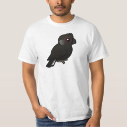 Birdorable White-tailed Black Cockatoo Men's Crew Value T-Shirt