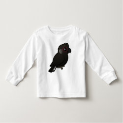 Birdorable White-tailed Black Cockatoo Toddler Long Sleeve T-Shirt